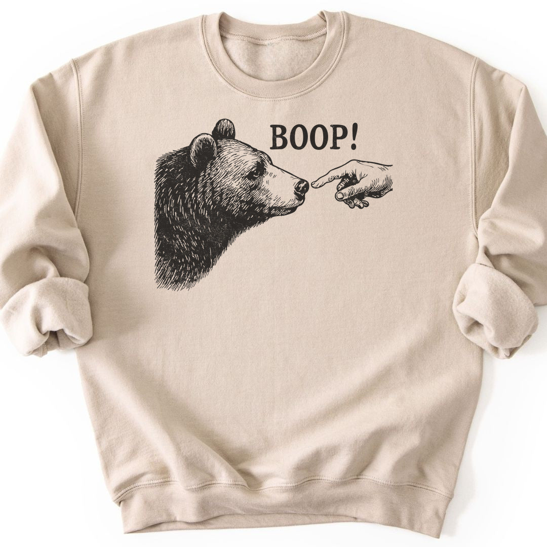 Boop Funny Sweatshirt - Sand