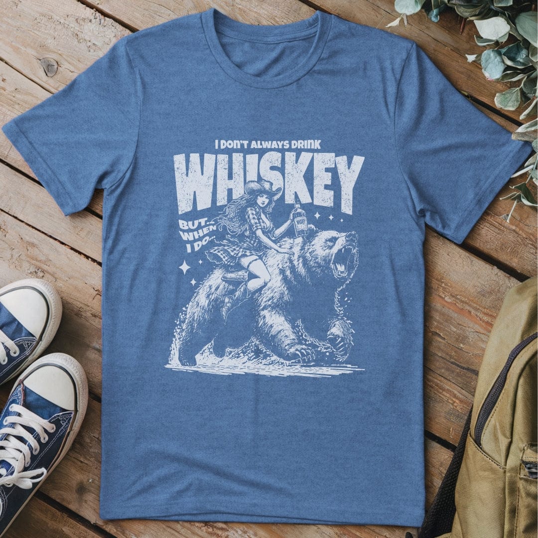 T-Shirt Heather Indigo / S Whiskey Funny T-Shirt