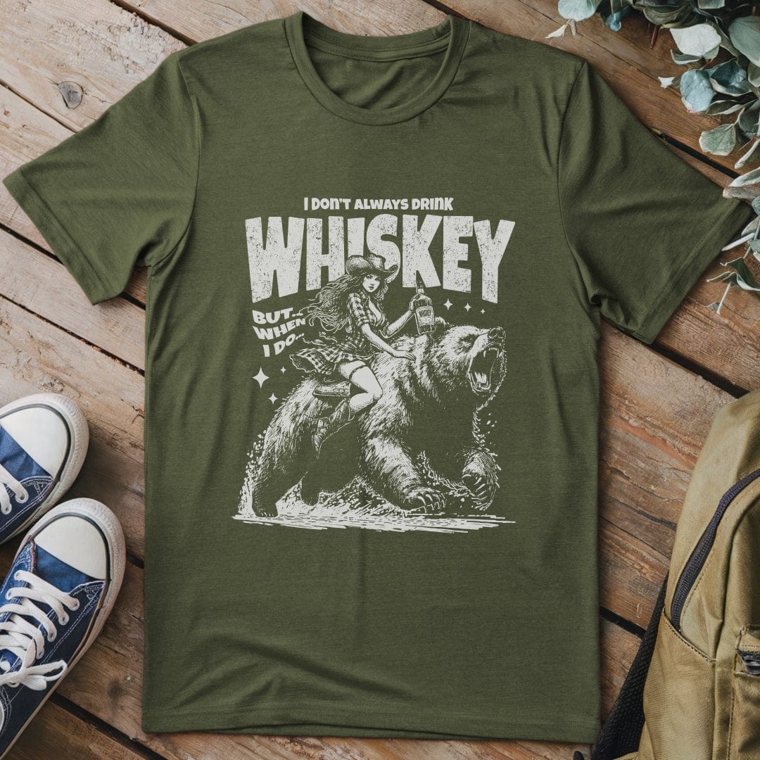 T-Shirt Military Green / S Whiskey Funny T-Shirt