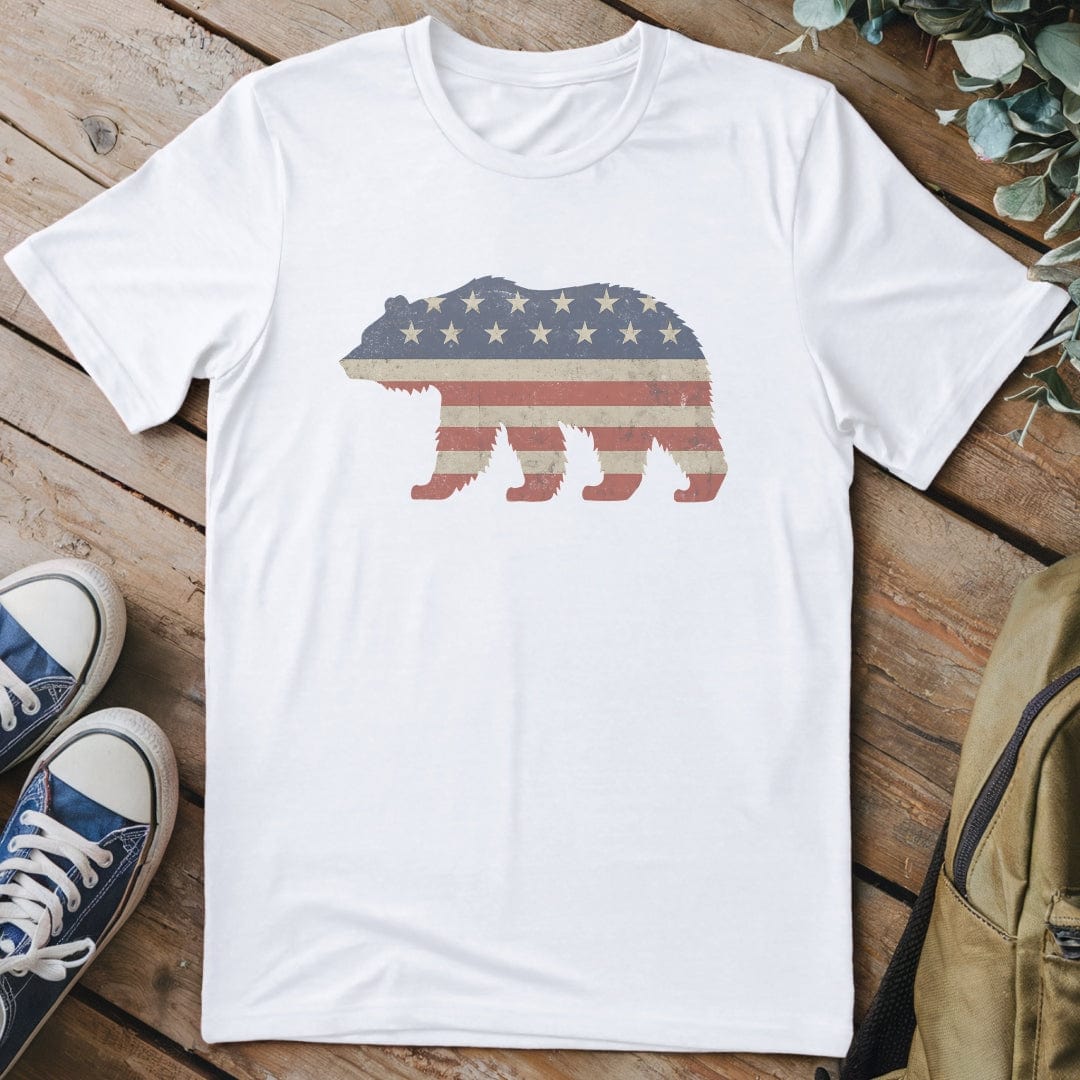 T-Shirt White / S USA Bear T-Shirt