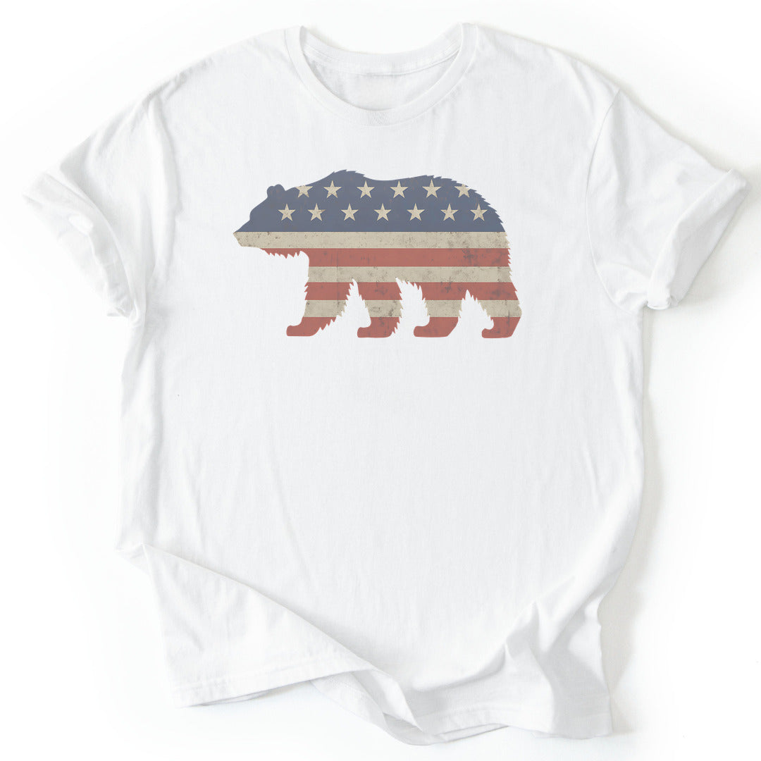 T-Shirt White / S USA Bear T-Shirt