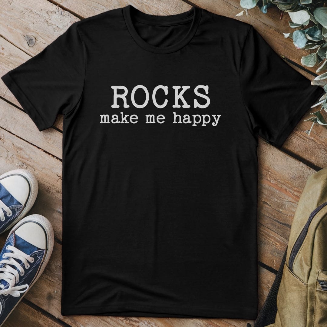 T-Shirt Black / S Rocks Make Me Happy T-Shirt
