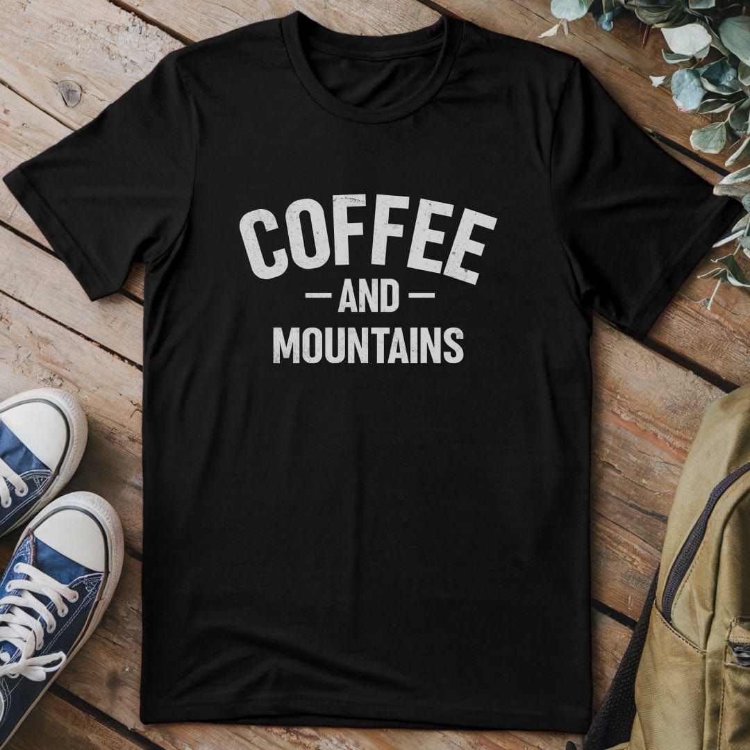 T-Shirt Black / S Coffee AND Mountains T-Shirt