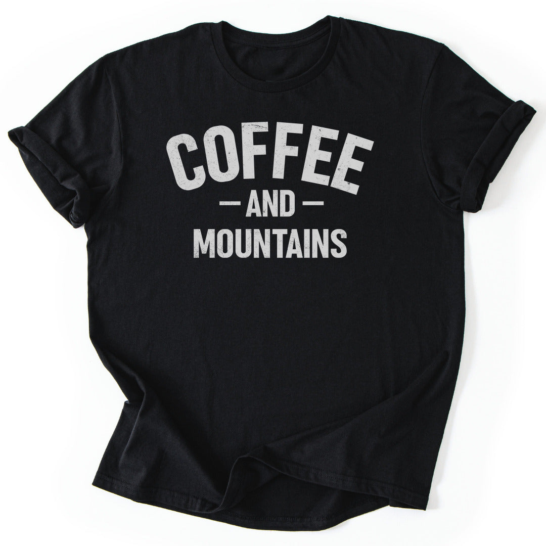 T-Shirt Black / S Coffee AND Mountains T-Shirt