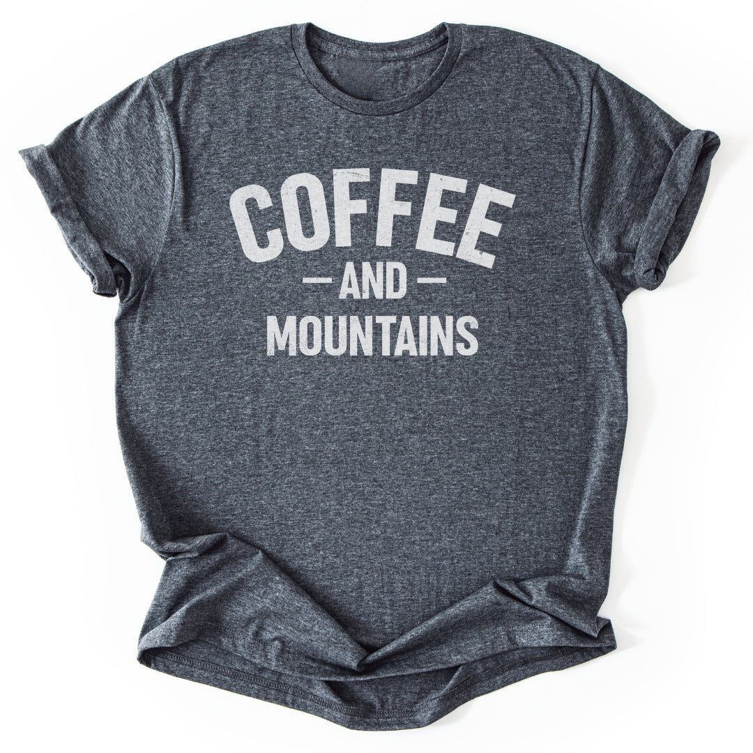 T-Shirt Dark Heather / S Coffee AND Mountains T-Shirt