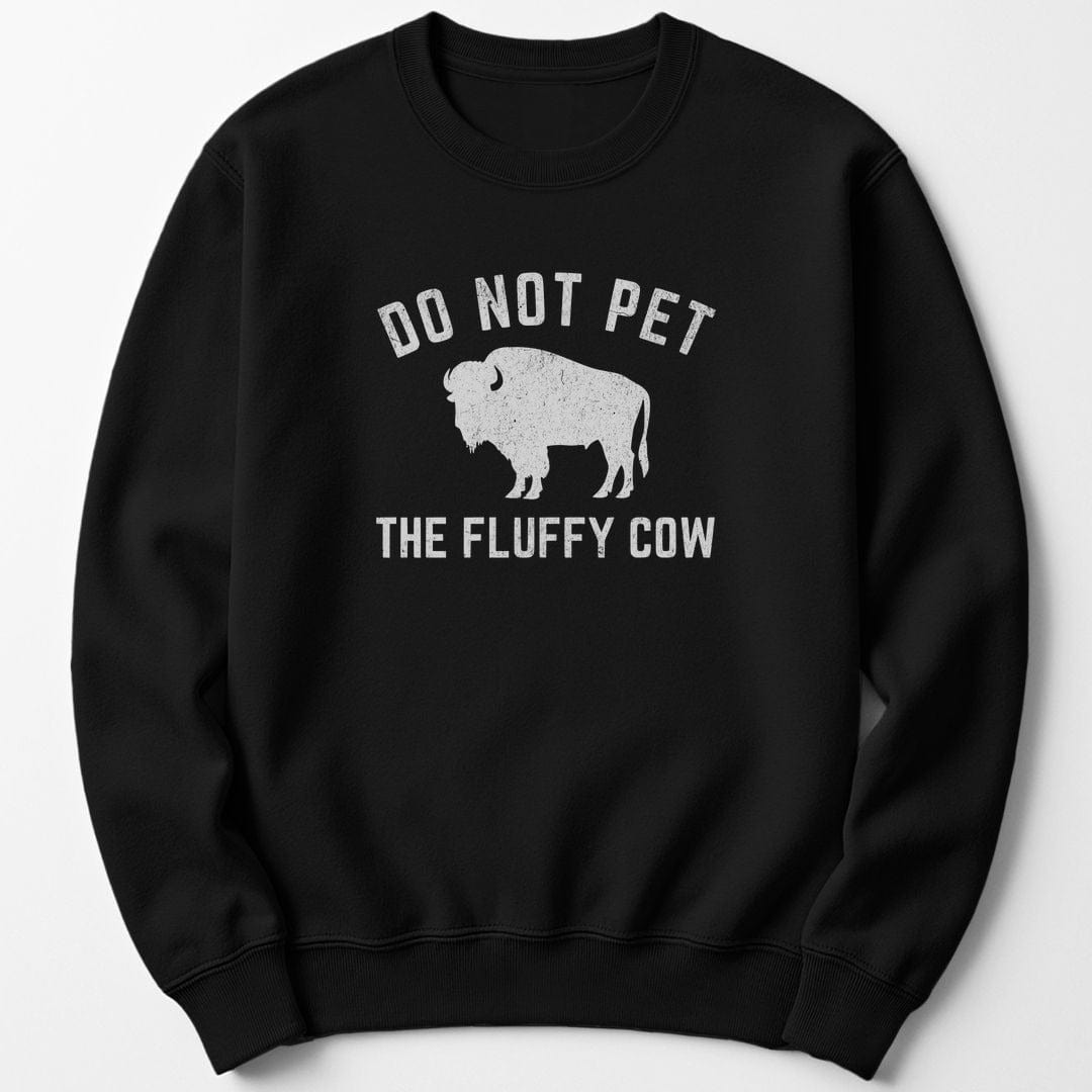 Sweatshirt Black / S Fluffy Cow Sweatshirt