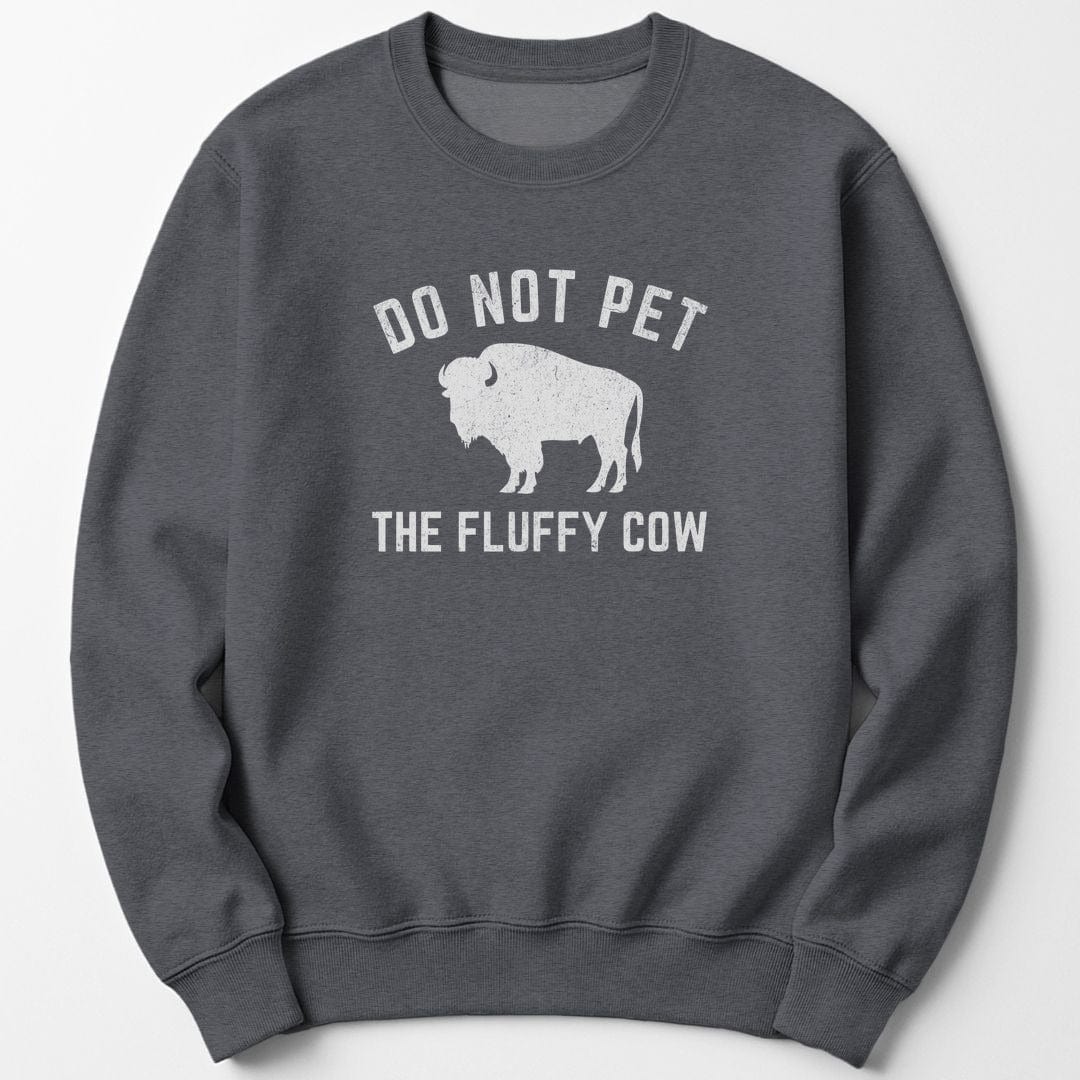 Sweatshirt Dark Heather / S Fluffy Cow Sweatshirt