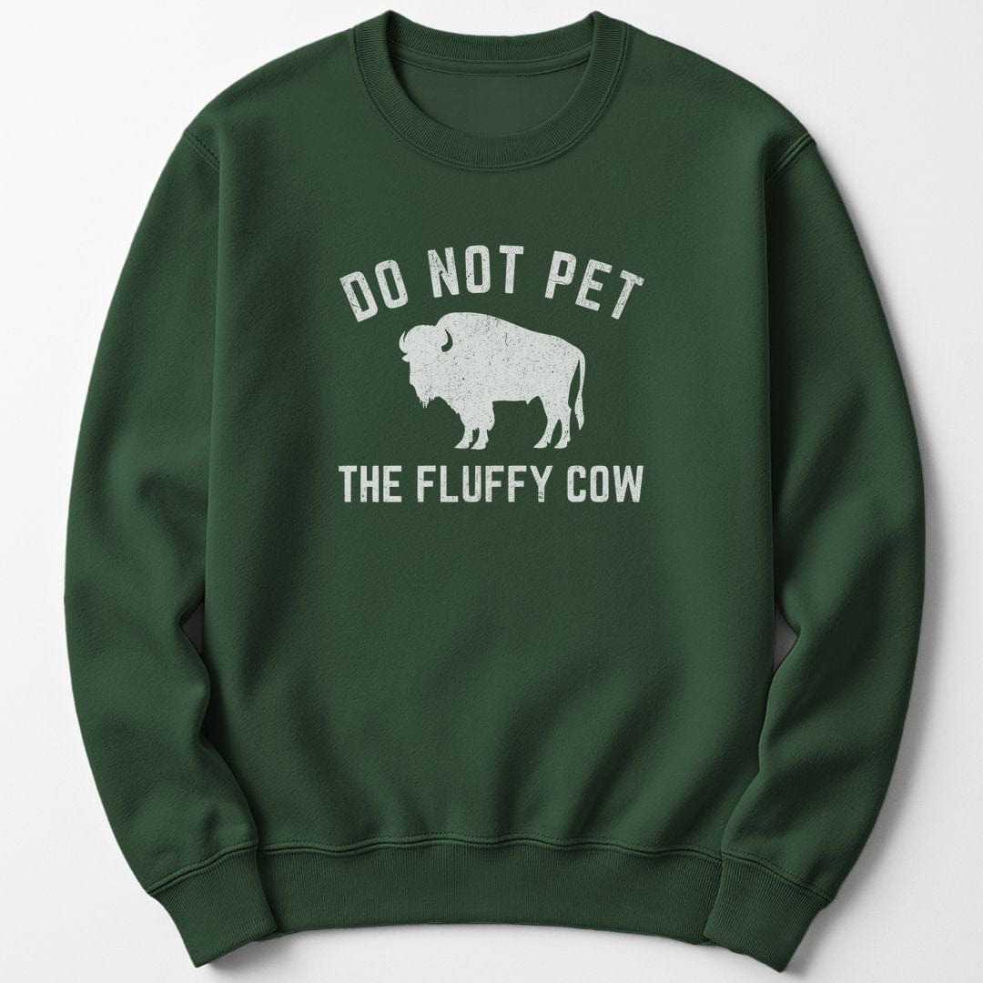 Sweatshirt Forest Green / S Fluffy Cow Sweatshirt