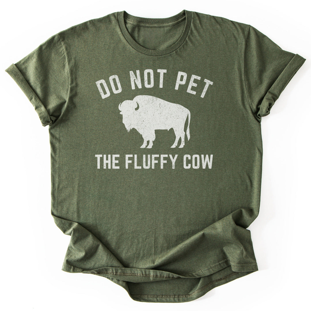 T-Shirt Military Green / S Fluffy Cow T-Shirt