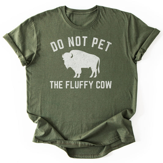 T-Shirt Military Green / S Fluffy Cow T-Shirt