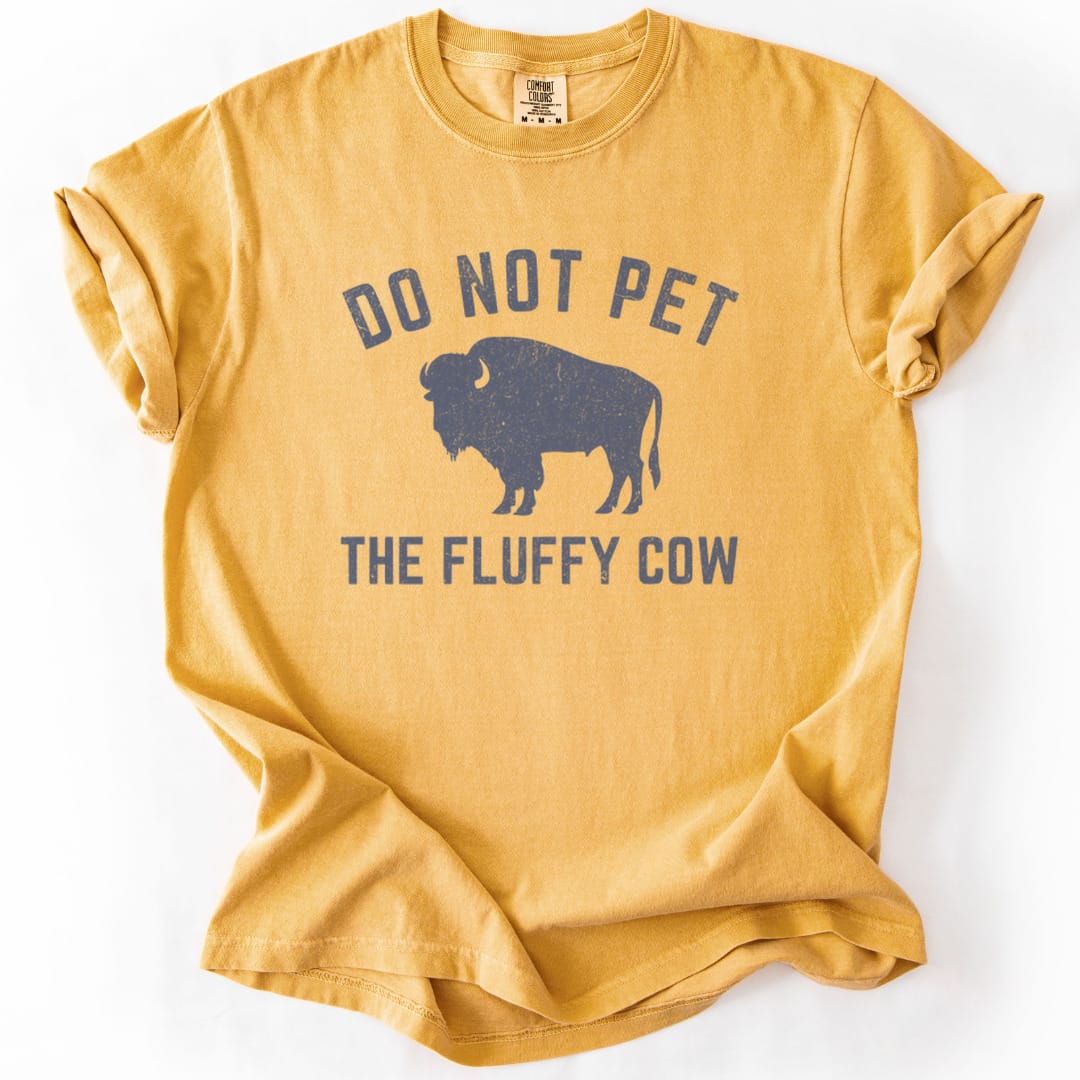 T-Shirt Mustard / S Fluffy Cow Premium