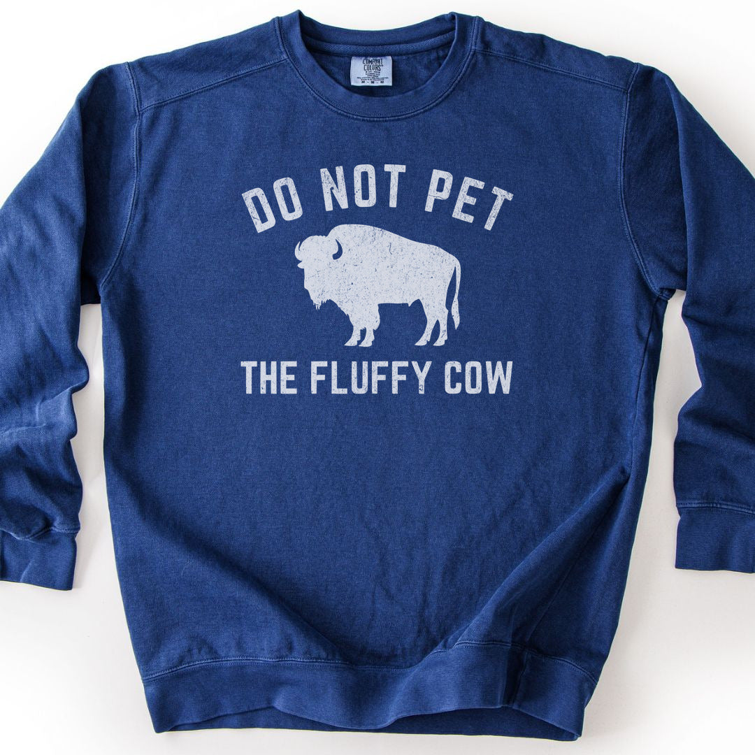Fluffy Cow Premium Sweatshirt - True Navy