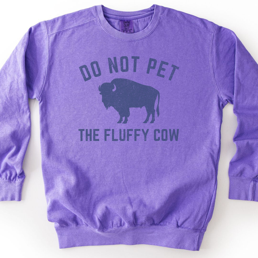 Fluffy Cow Premium Sweatshirt - Violet