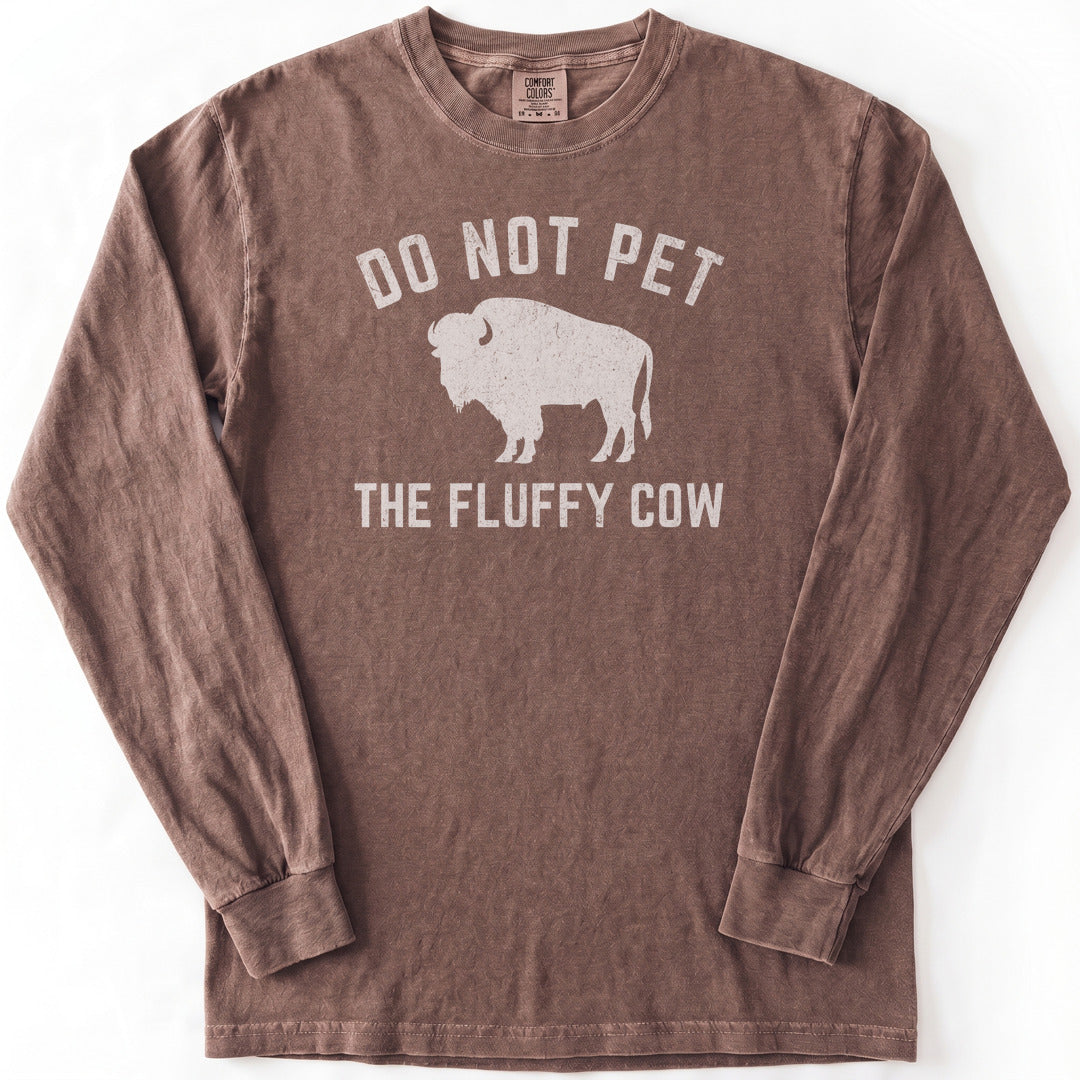 Fluffy Cow Premium LS - Comfort Colors garment-dyed long sleeve in Espresso from Summit Soul