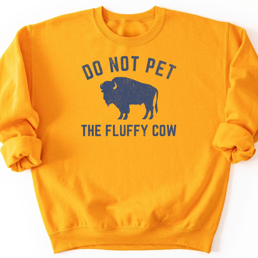 Fluffy Cow Sweatshirt - Gold