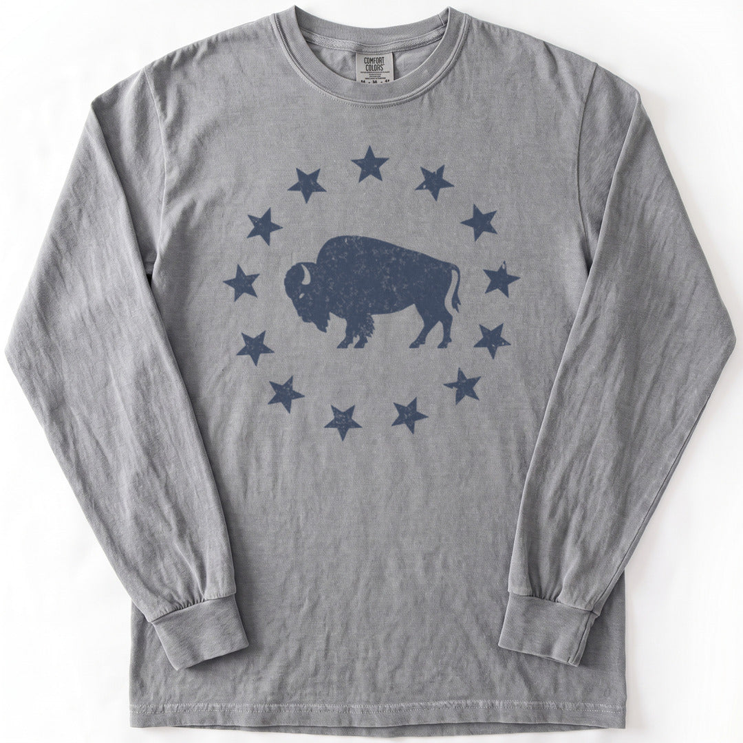 American Plains Premium LS - Comfort Colors garment-dyed long sleeve in Grey from Summit Soul