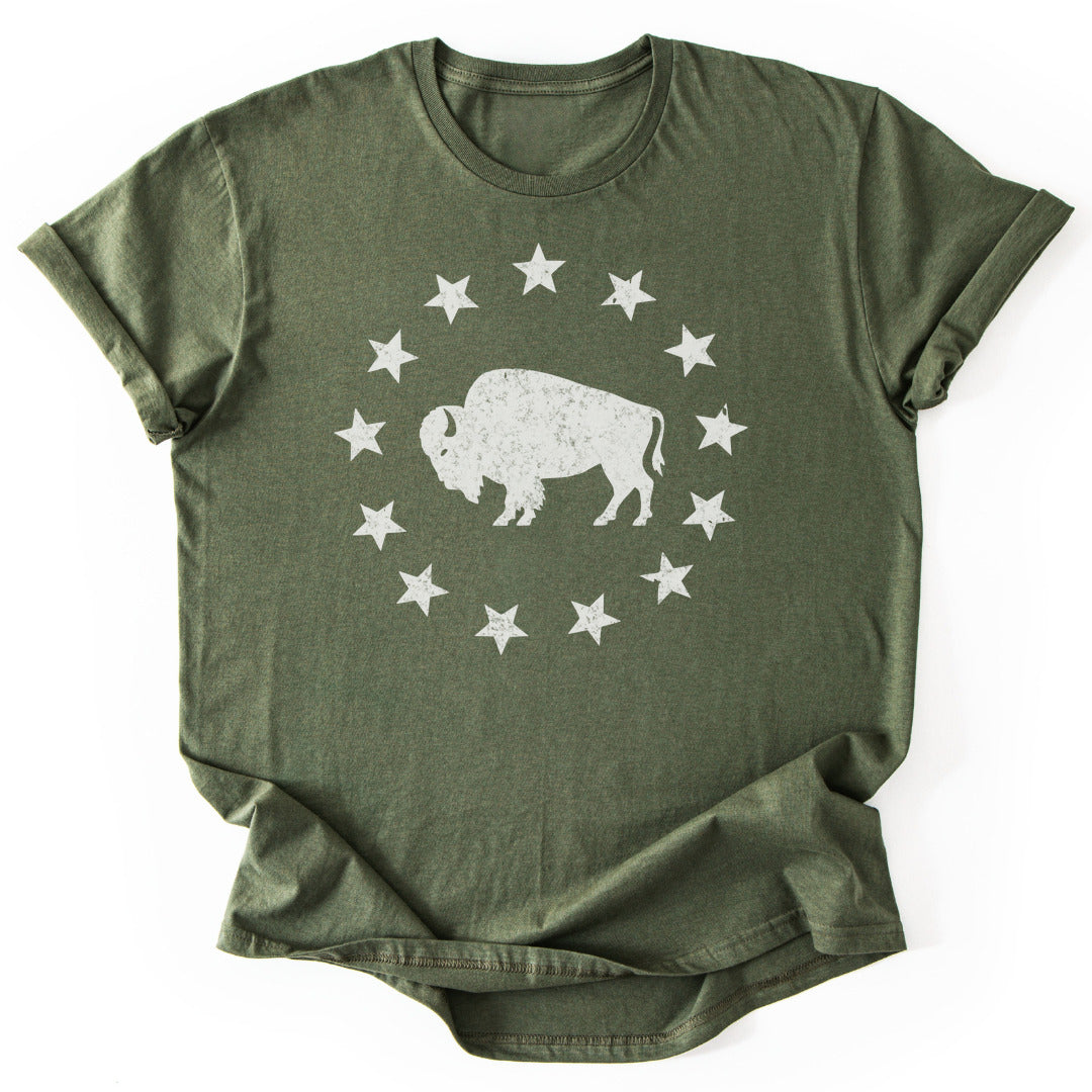 T-Shirt Military Green / S American Plains T-Shirt