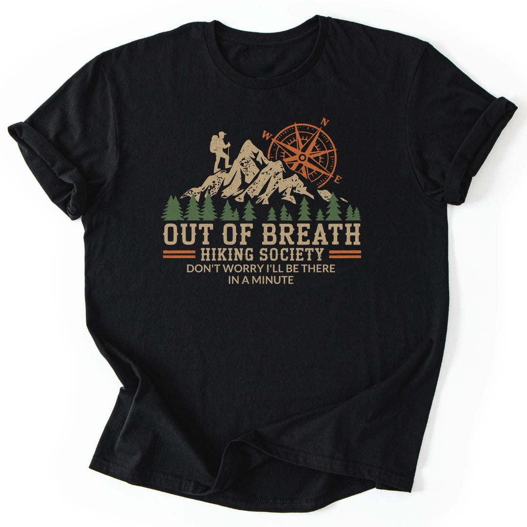 T-Shirt Black / S Out Of Breath Hiking Funny T-Shirt