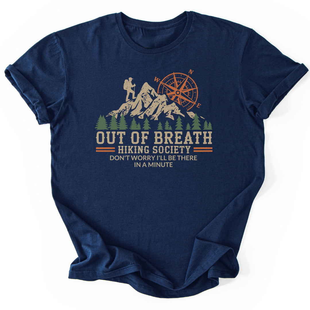 T-Shirt Navy / S Out Of Breath Hiking Funny T-Shirt