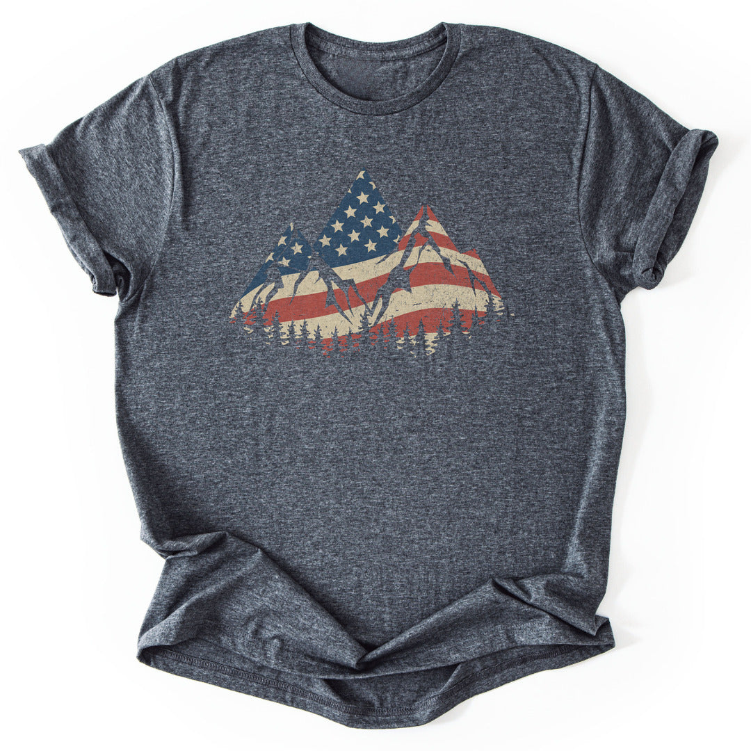 T-Shirt Dark Heather / S American Mountains T-Shirt