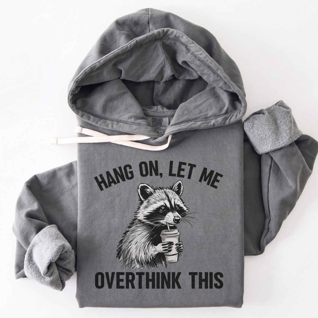 Hoodie Grey / S Overthinking Funny Premium Hoodie