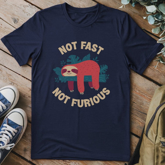 T-Shirt Navy / S Not Fast Not Furious Funny T-Shirt