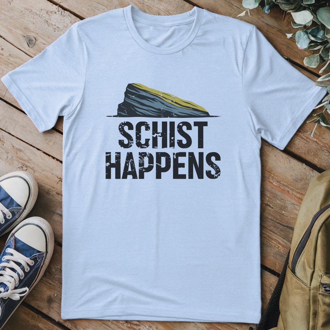 T-Shirt Light Blue / S Schist Happens Funny T-Shirt