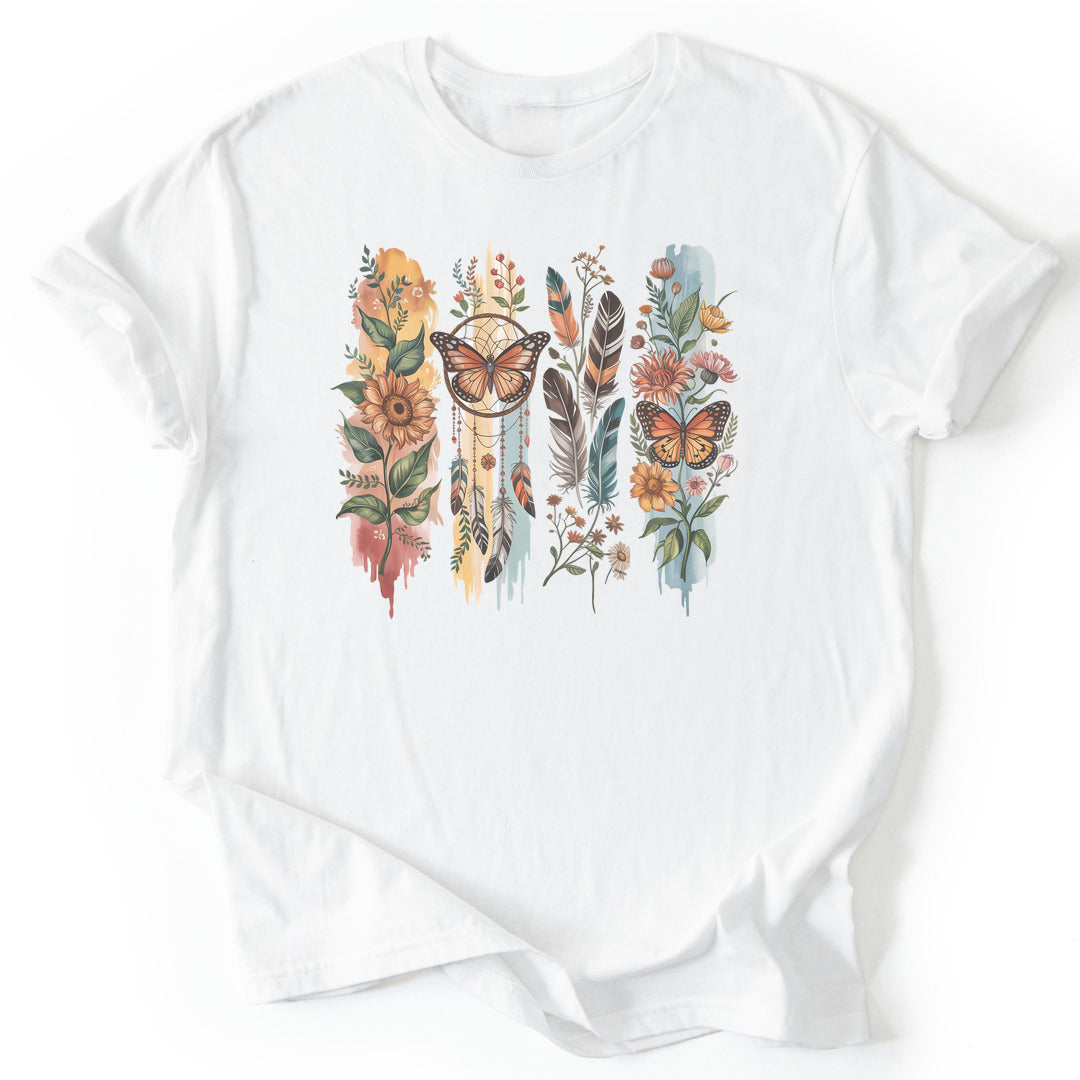 T-Shirt White / S Wings & Wildflowers T-Shirt