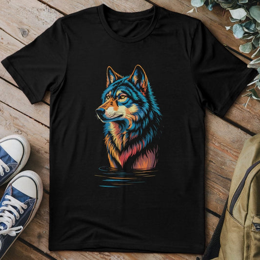 T-Shirt Black / S Fire and Ice Wolf T-Shirt