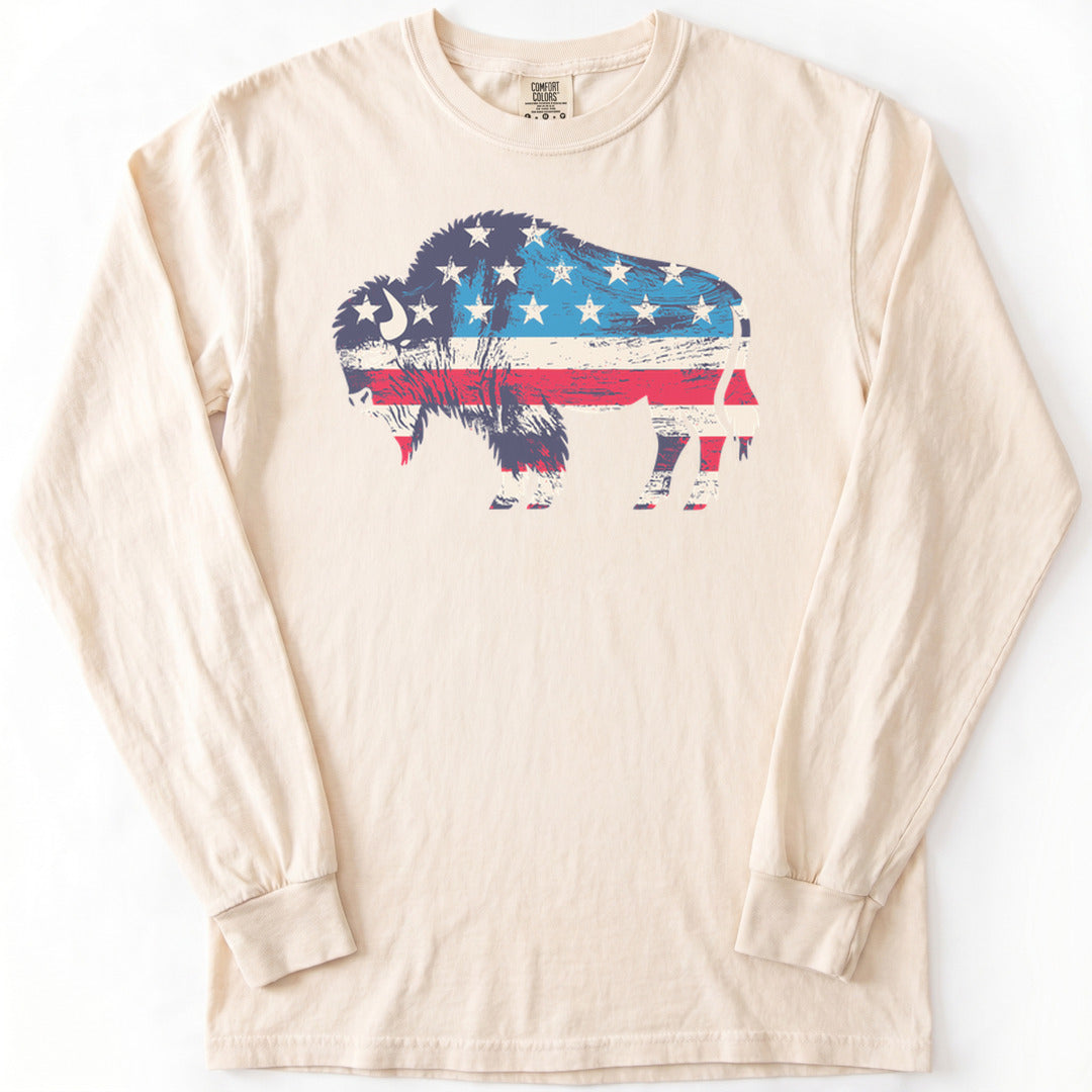 Roam Free, America Premium LS - Comfort Colors garment-dyed long sleeve in Ivory from Summit Soul