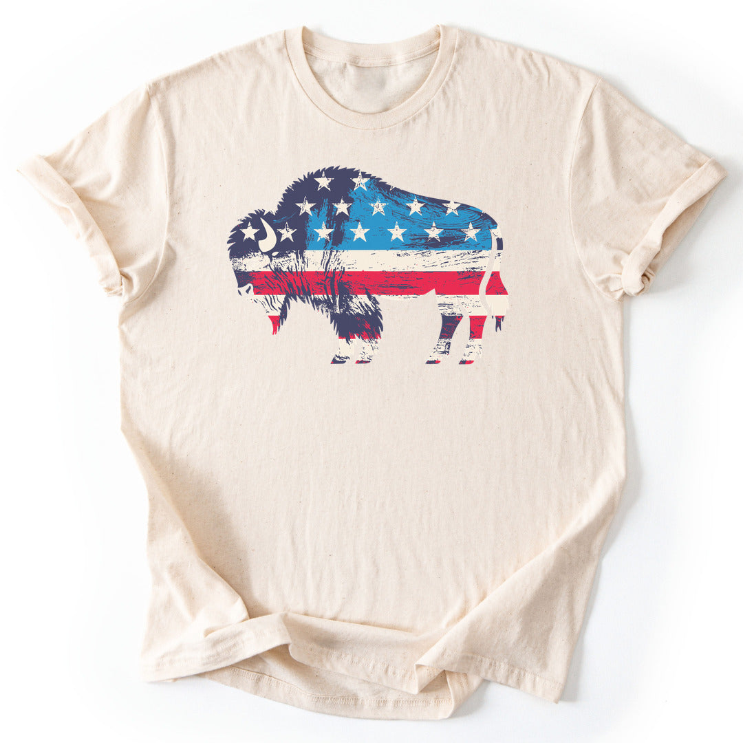 T-Shirt Natural / S Roam Free, America T-Shirt