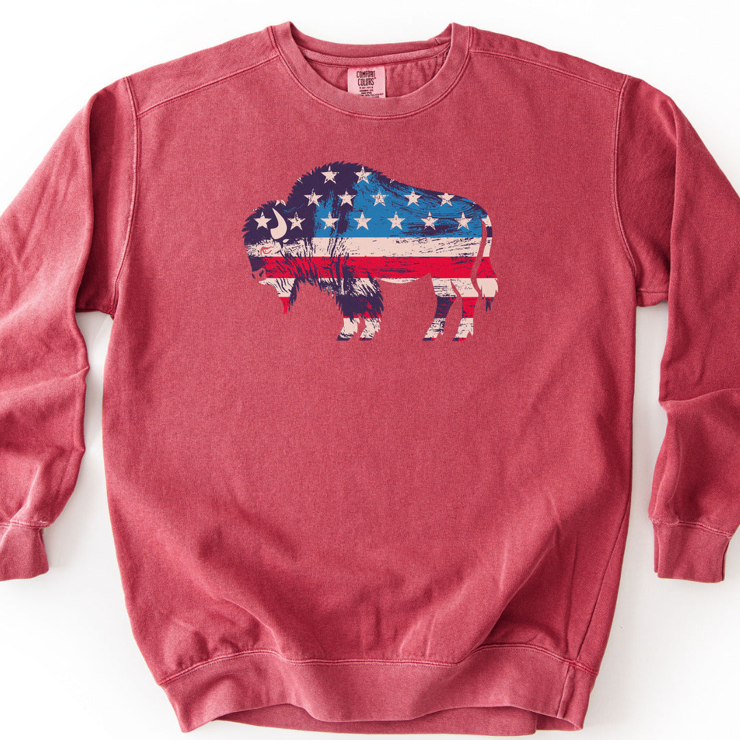 Roam Free, America Premium Sweatshirt - Crimson
