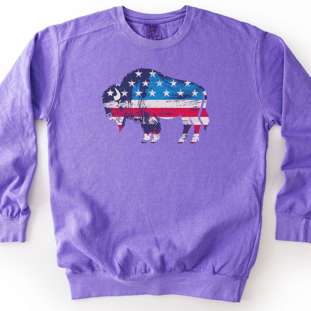 Roam Free, America Premium Sweatshirt - Violet