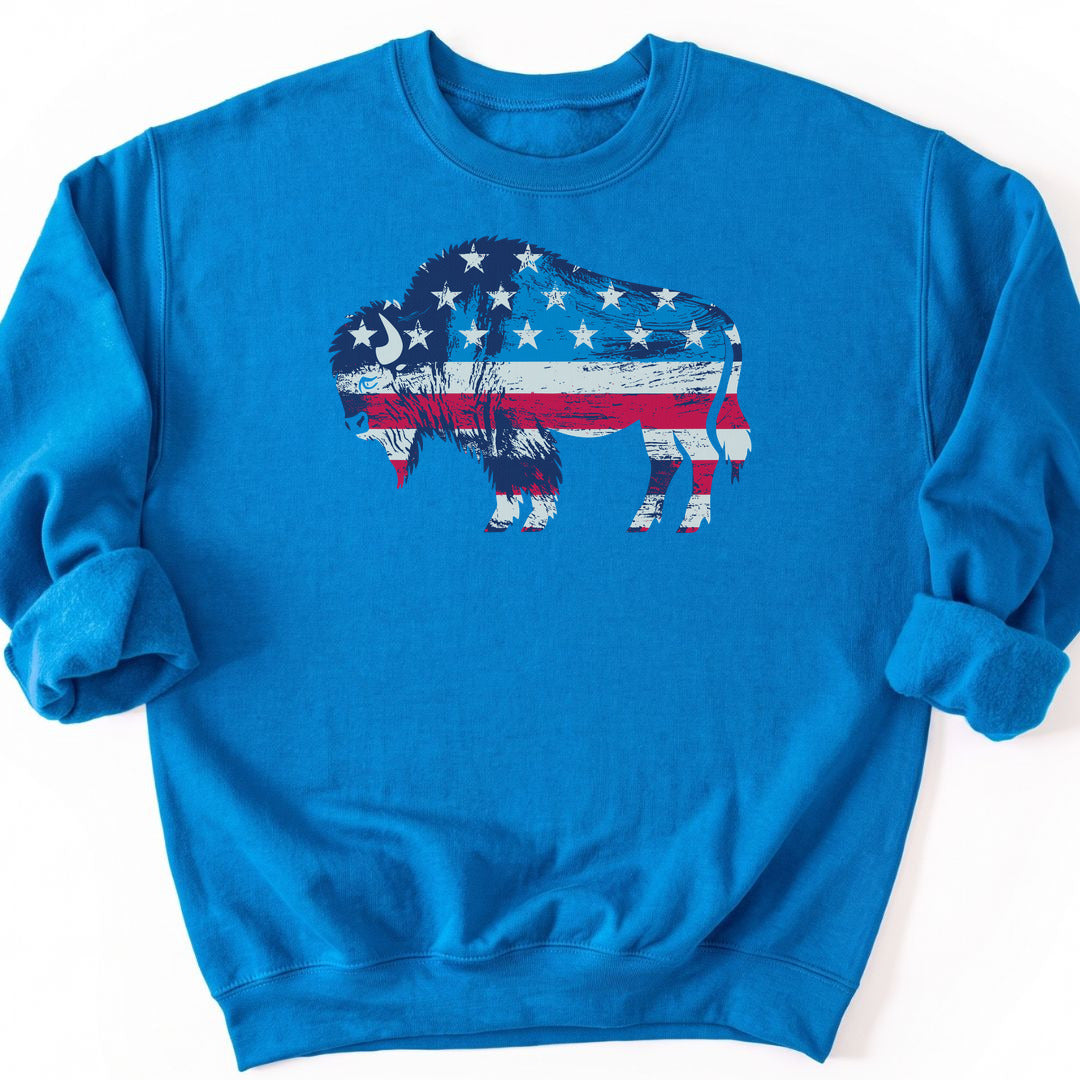 Roam Free, America Sweatshirt - Sapphire