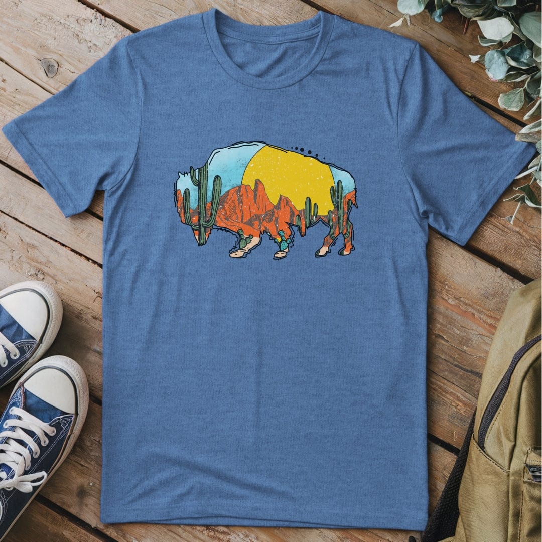 T-Shirt Heather Indigo / S Sunset Stampede T-Shirt