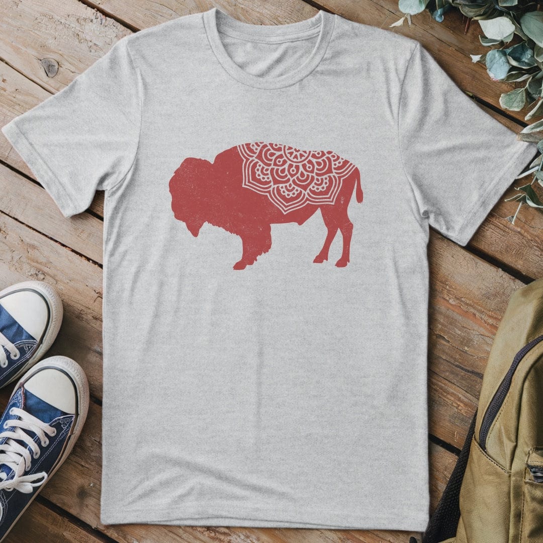 T-Shirt Sport Grey / S Mandala Bison T-Shirt