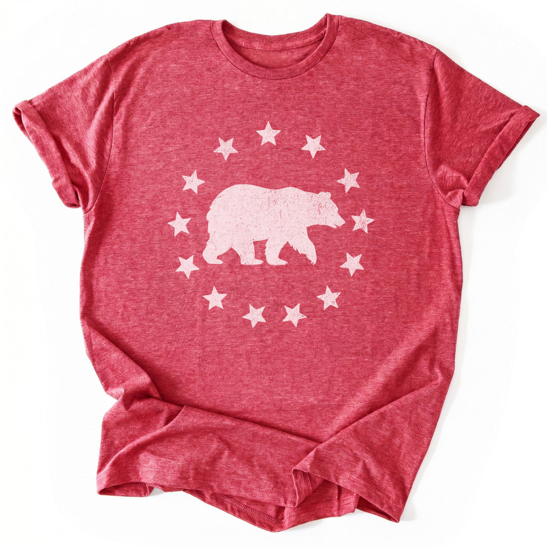T-Shirt Heather Red / S Liberty Bear T-Shirt