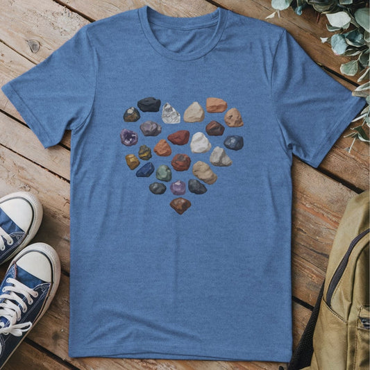 T-Shirt Heather Indigo / S Rock Heart T-Shirt