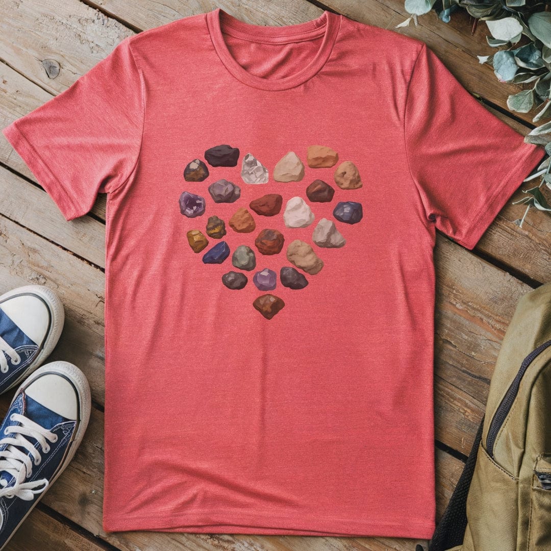 T-Shirt Heather Red / S Rock Heart T-Shirt