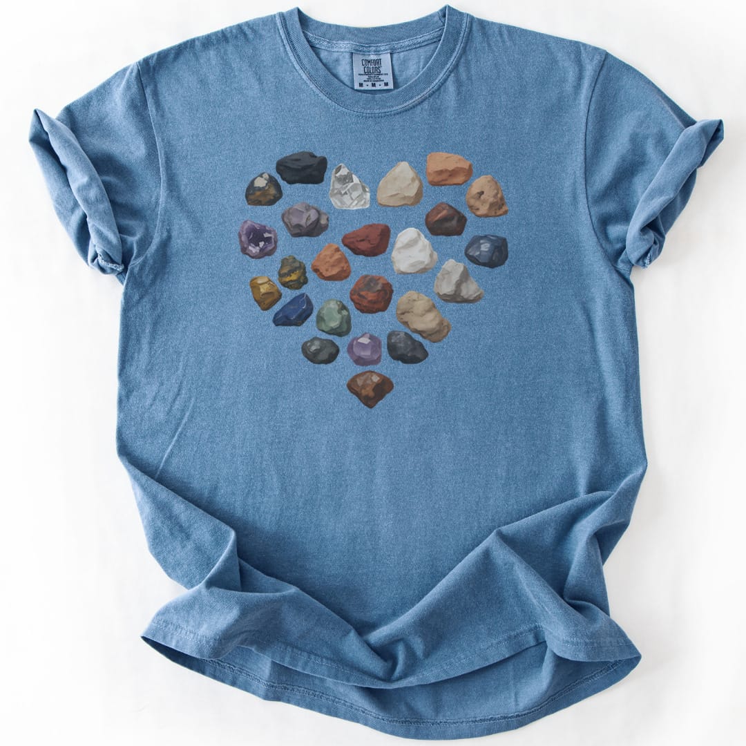 T-Shirt Blue Jean / S Rock Heart Premium