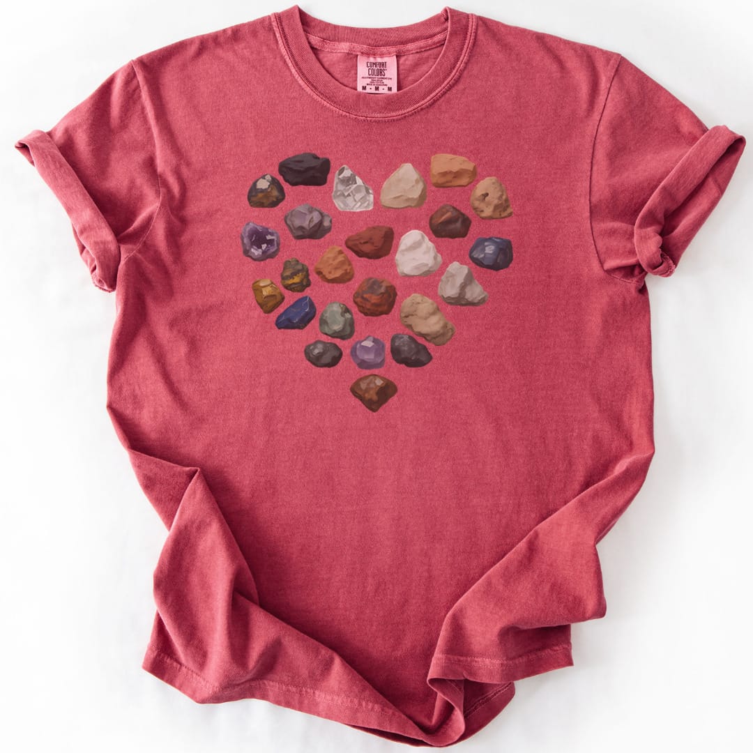 T-Shirt Crimson / S Rock Heart Premium