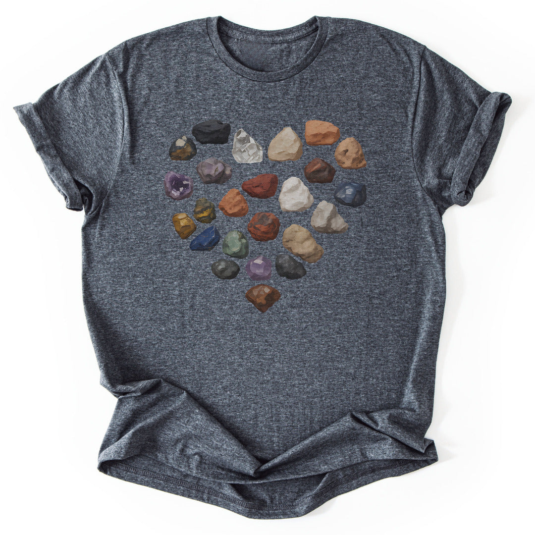 T-Shirt Dark Heather / S Rock Heart T-Shirt