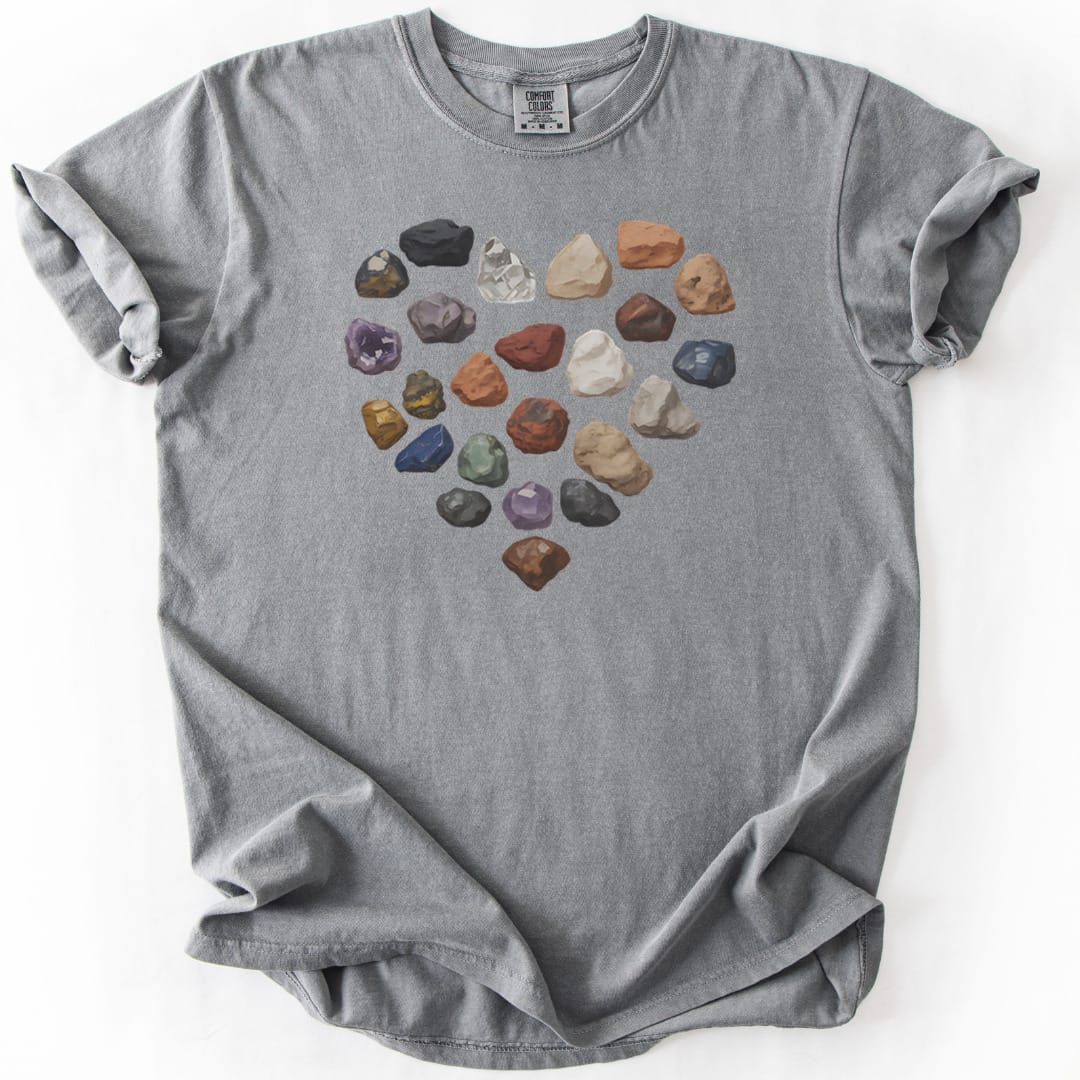 T-Shirt Grey / S Rock Heart Premium