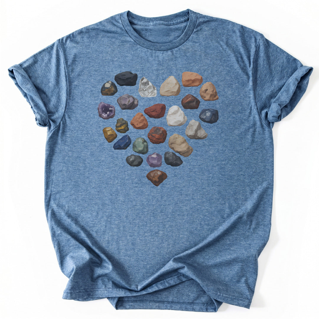 T-Shirt Heather Indigo / S Rock Heart T-Shirt