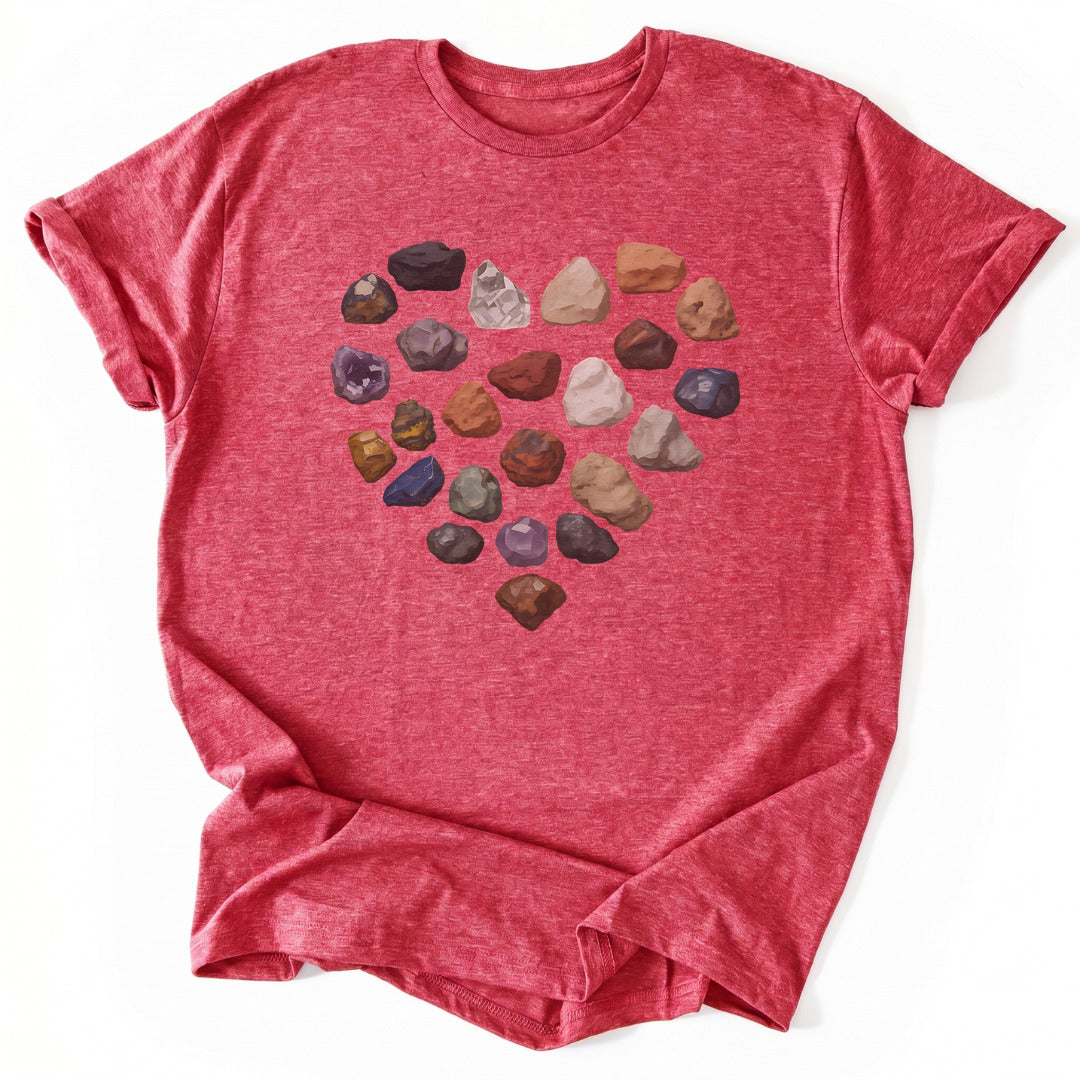 T-Shirt Heather Red / S Rock Heart T-Shirt