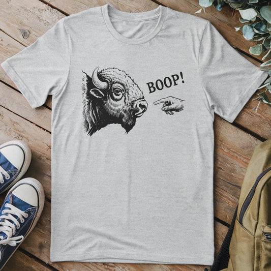 T-Shirt Sport Grey / S Bison Boop Funny T-Shirt