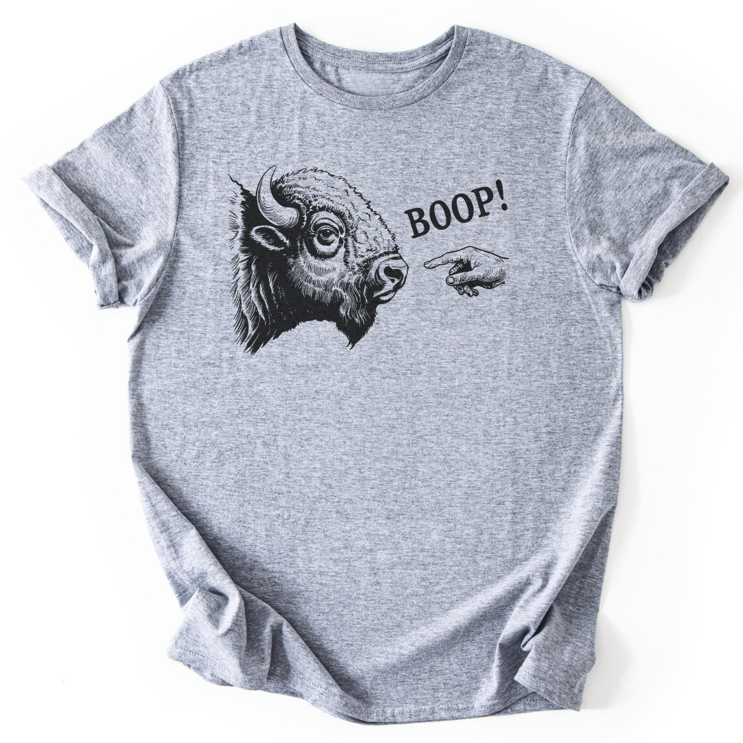 T-Shirt Sport Grey / S Bison Boop Funny T-Shirt