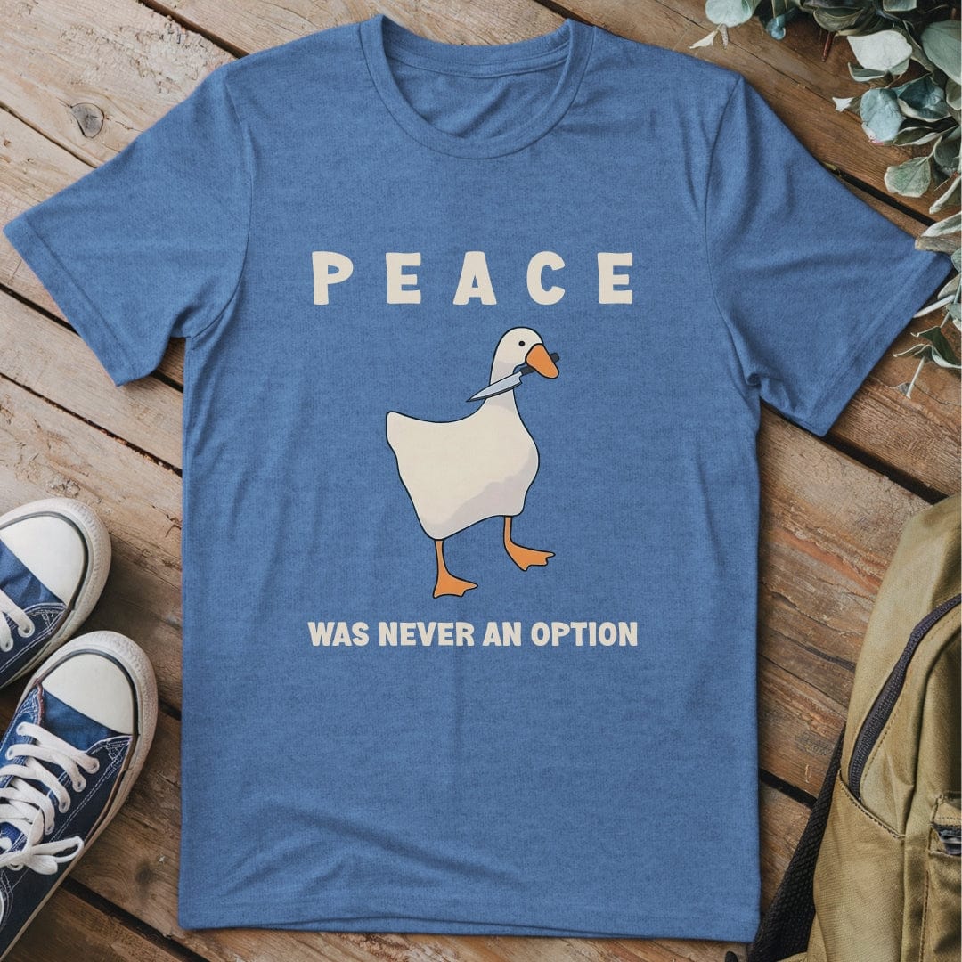 T-Shirt Heather Indigo / S Peace Funny T-Shirt