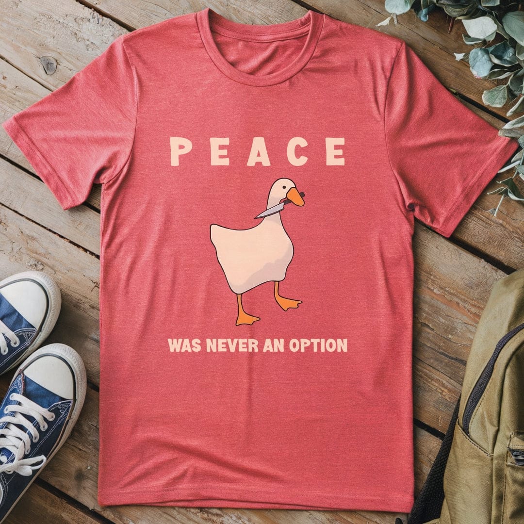 T-Shirt Heather Red / S Peace Funny T-Shirt
