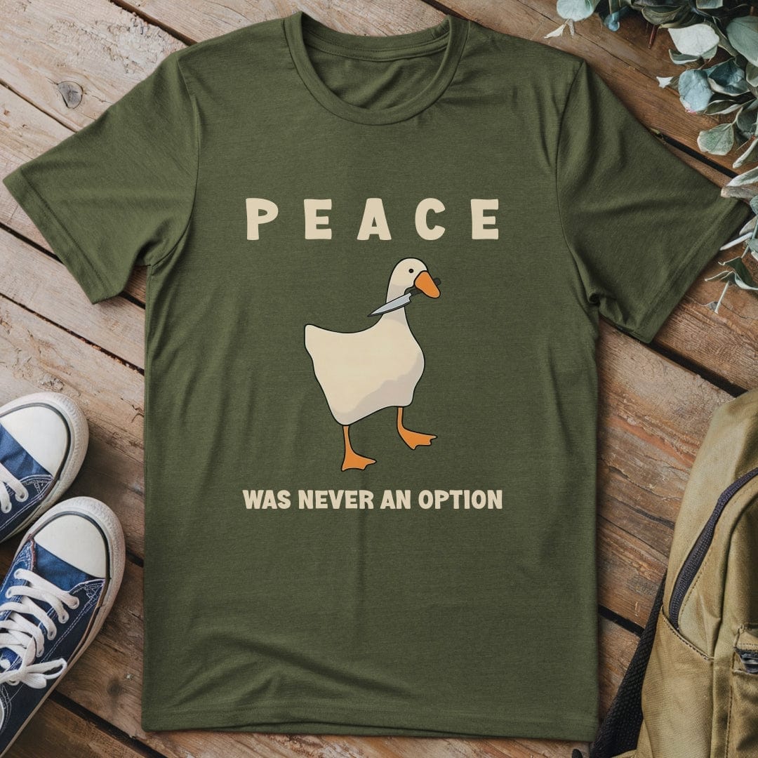 T-Shirt Military Green / S Peace Funny T-Shirt